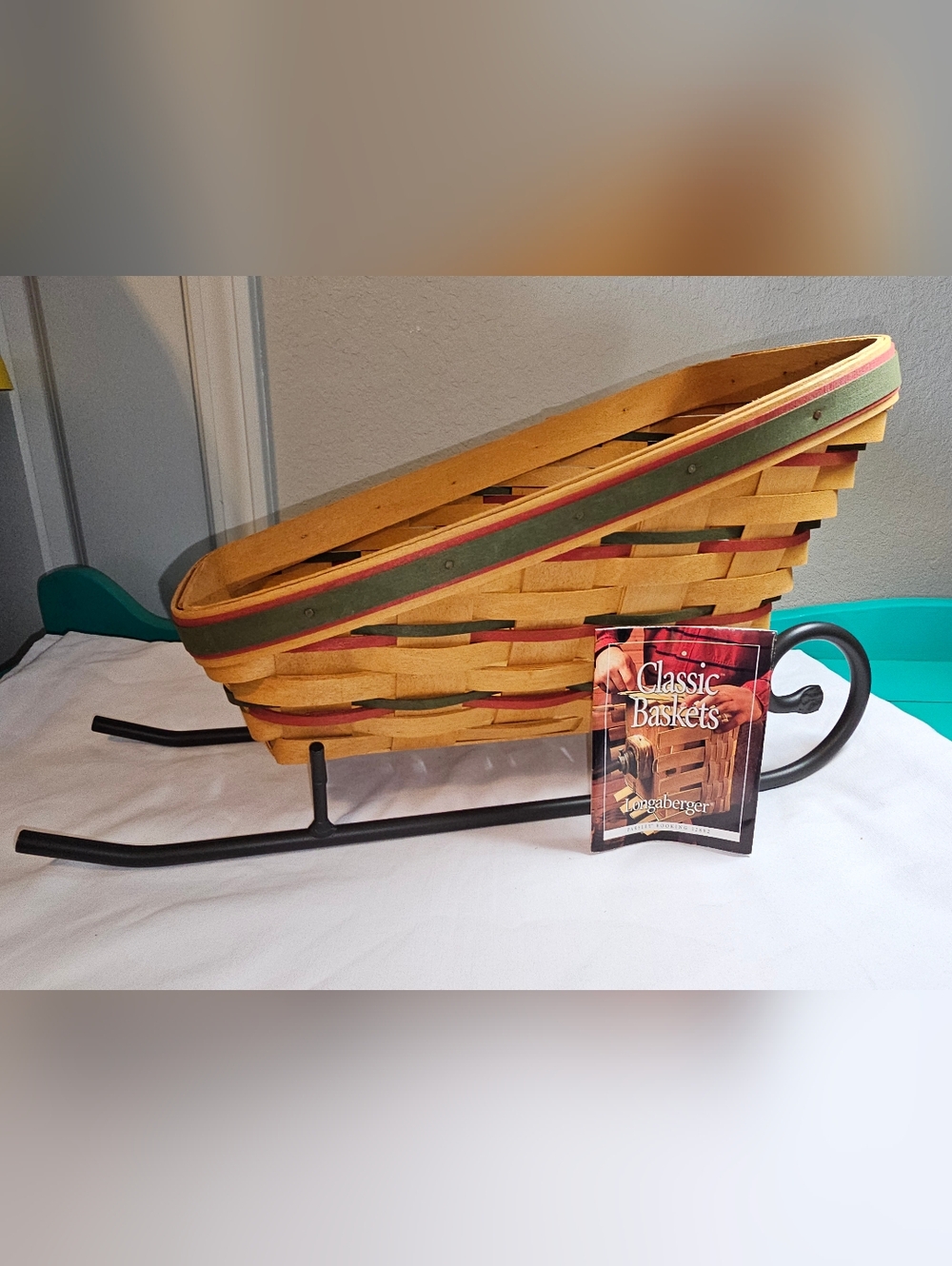 Longaberger 1999 Large Sleigh Basket With Runner